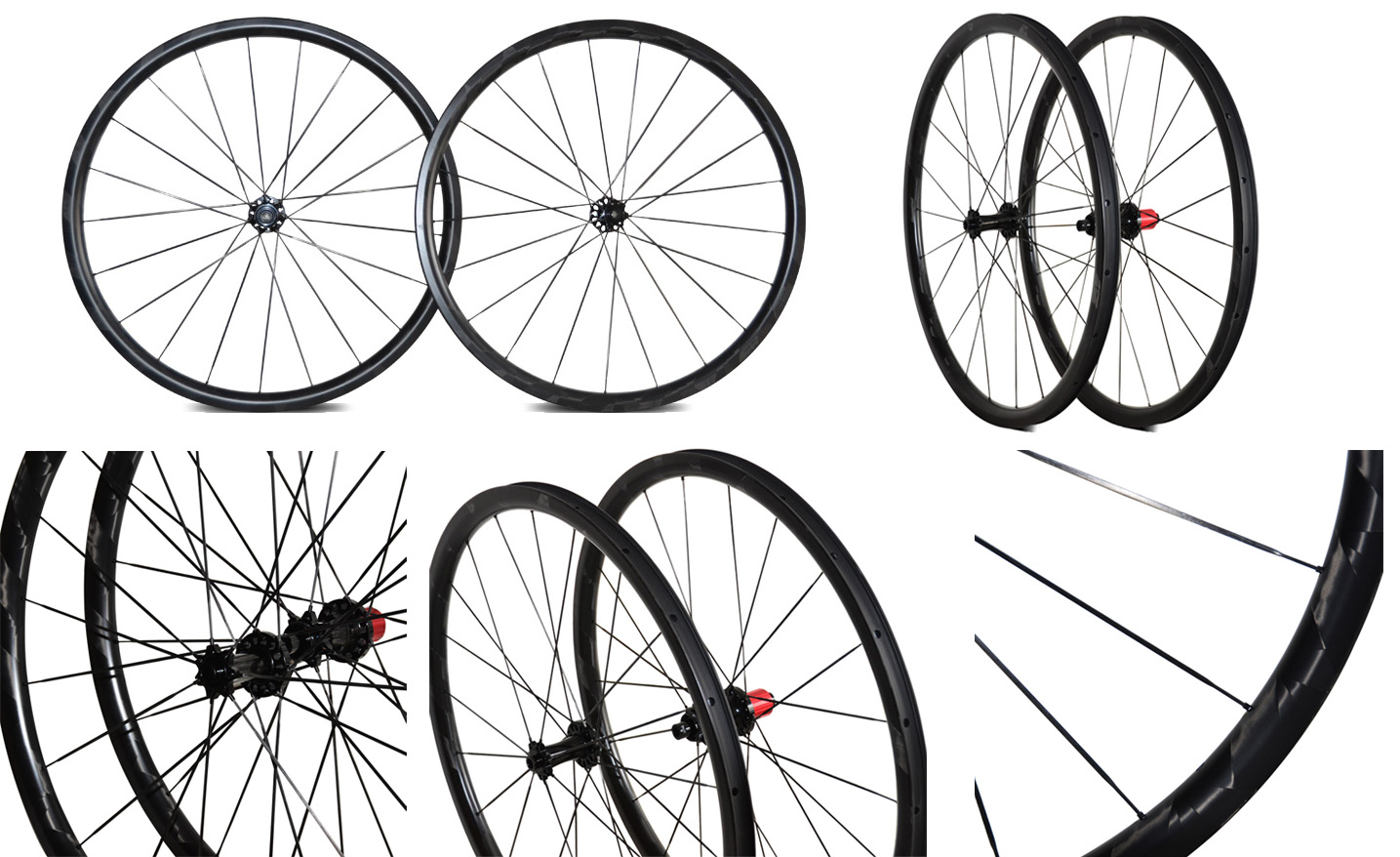 carbon fiber spokes road wheels 700c